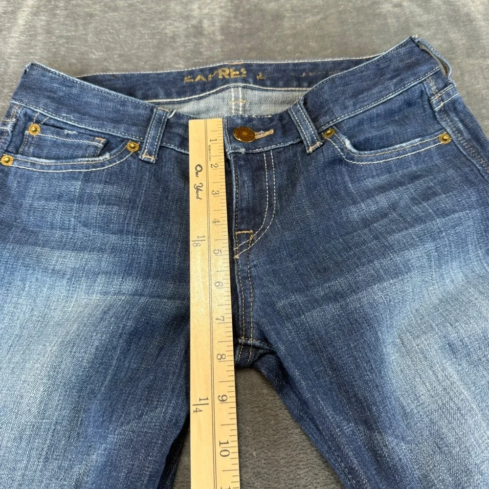 Express Stella Boot Cut Jeans Womens 2R Dark Wash‎ Low Rise Denim Blue 55285